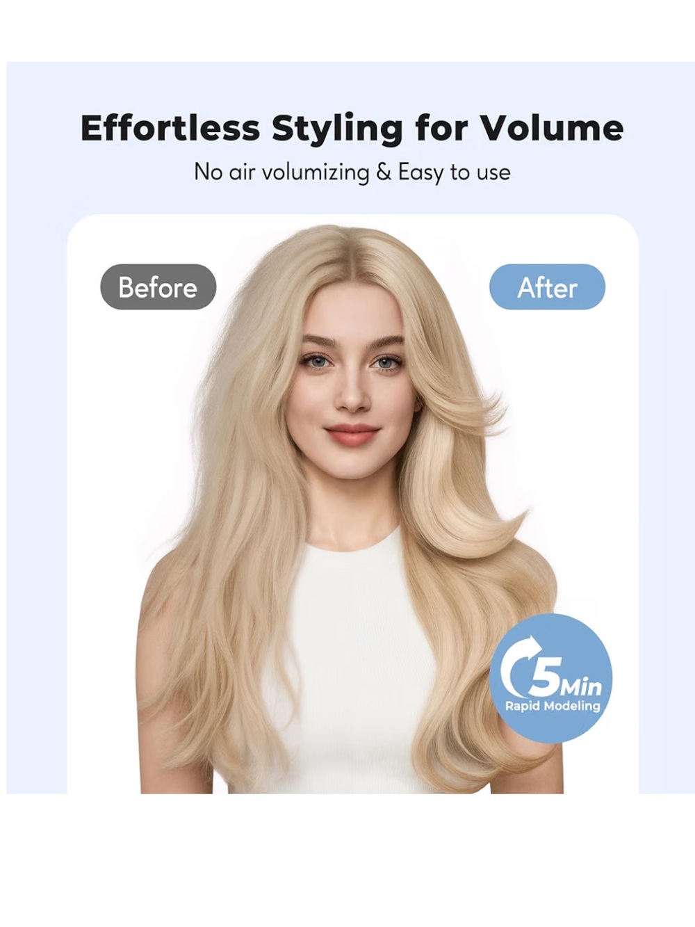 Lightweight Thermal Brush 5-Heat Settings for Long Hair 2.4” - Picture 4 of 9